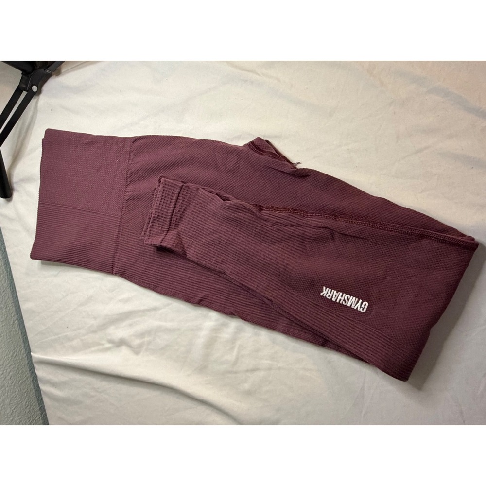 Gymshark Vital Seamless 2.0 Leggings Maroon Purple High Waisted Womens Workout